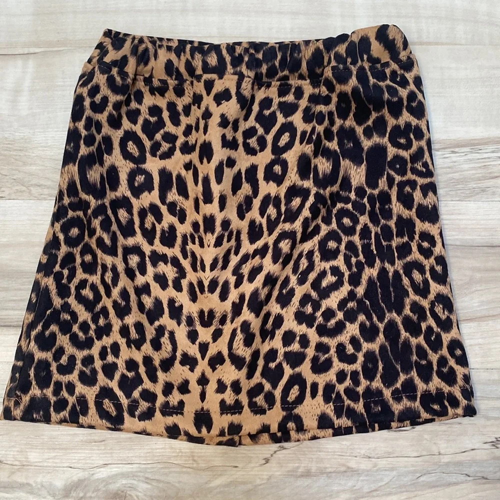 Emma & Elsa Girls Size 7/8 Skirt Bundle. One leopard and one Cheetah. - Picture 5 of 11